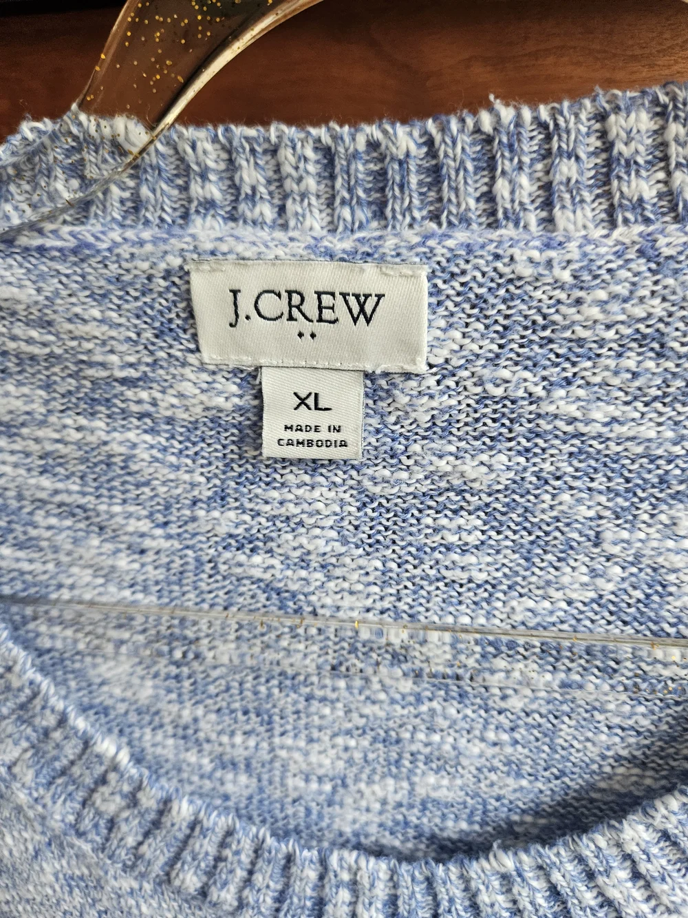 J. Crew Heathered Light Blue Crewneck Sweater
